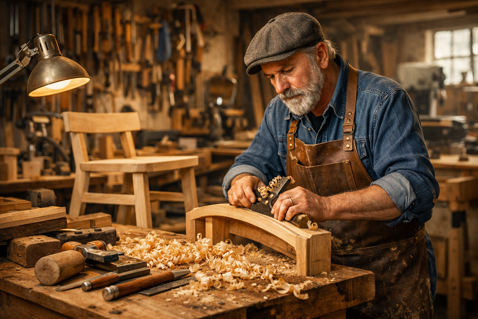 Artesão trabalhando